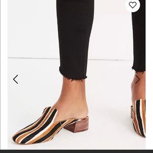 Madewell Willa loafer striped mule